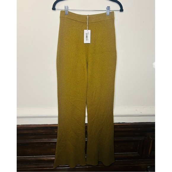 Ulla Johnson $495 Rochelle Ribbed Flare Wool Cashmere Pant Saquaro Sz P/00-0 - Picture 5 of 10